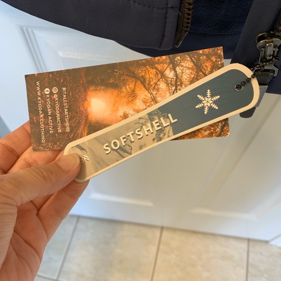 Blue spring/fall jacket with hood - Picture 3 of 6